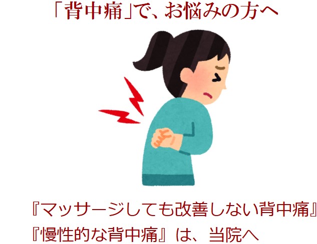 背中痛イラスト